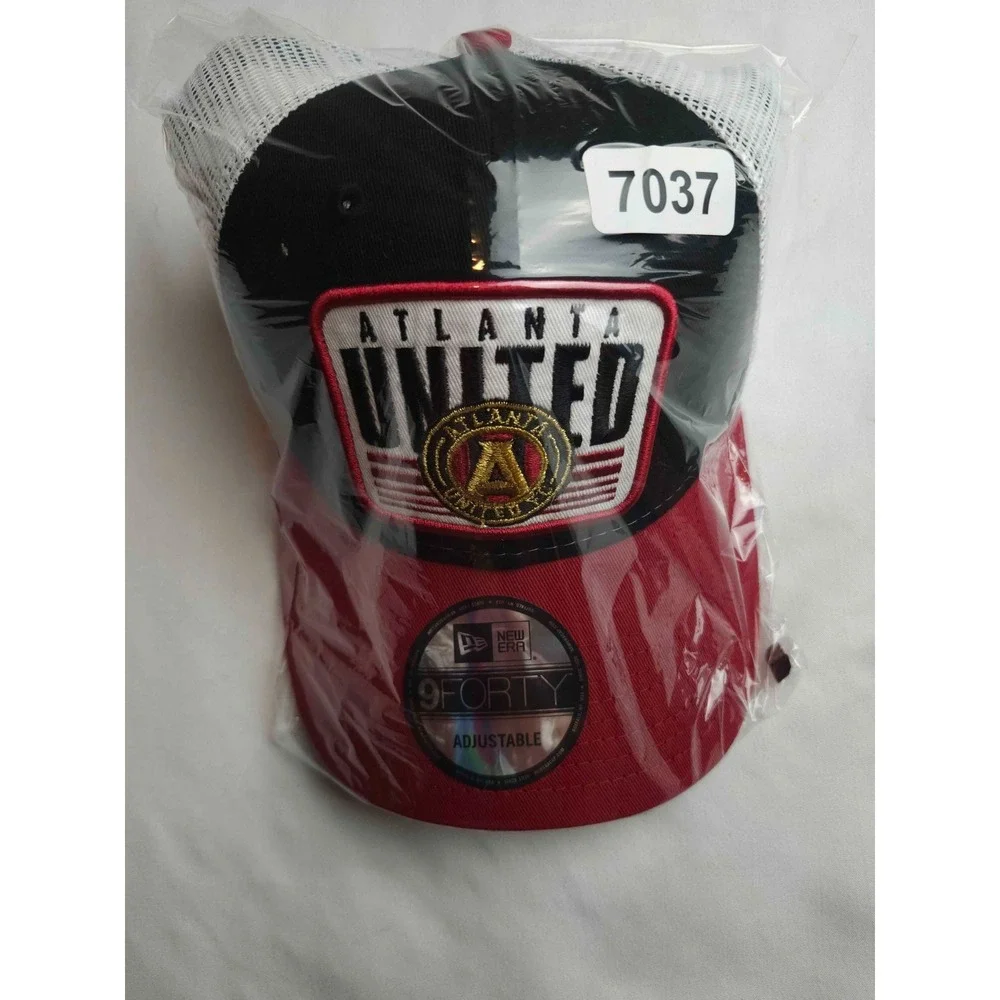 New Era 9FORTY Atlanta United FC Hat Cap MLS Trucker Adjustable Red Black White